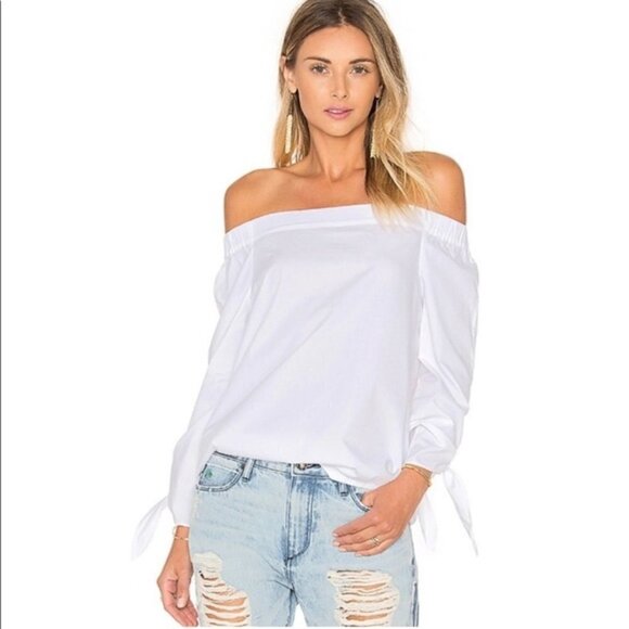 Free People Cotton Show Some Shoulder White Small - Picture 1 of 8